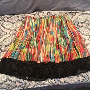 Multi Colored Skirt w/ Lace Trim 👗🌅